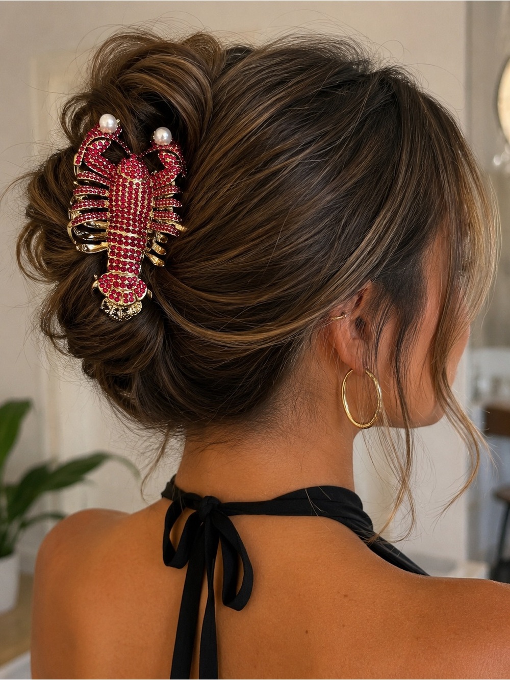 🦞 Piper K Rhinestone Lobster Hair Claw Clip – NWT